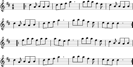 Boys of Ballymote notation page 1