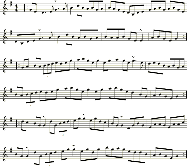 Christmas Eve notation page 1