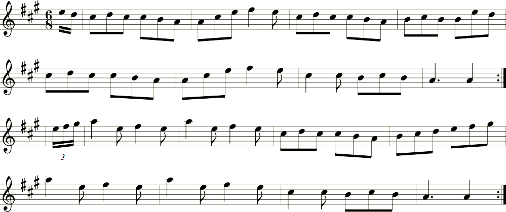 Cock O' The North notation page 1