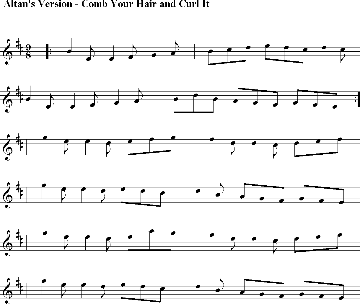 Comb Your Hair And Curl It notation page 2
