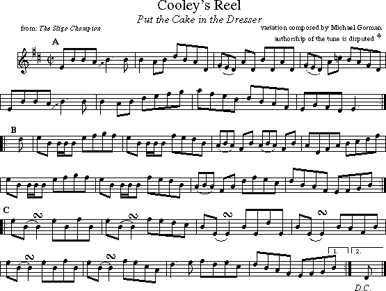 Cooley’s (Luttrell’s Pass) notation page 1