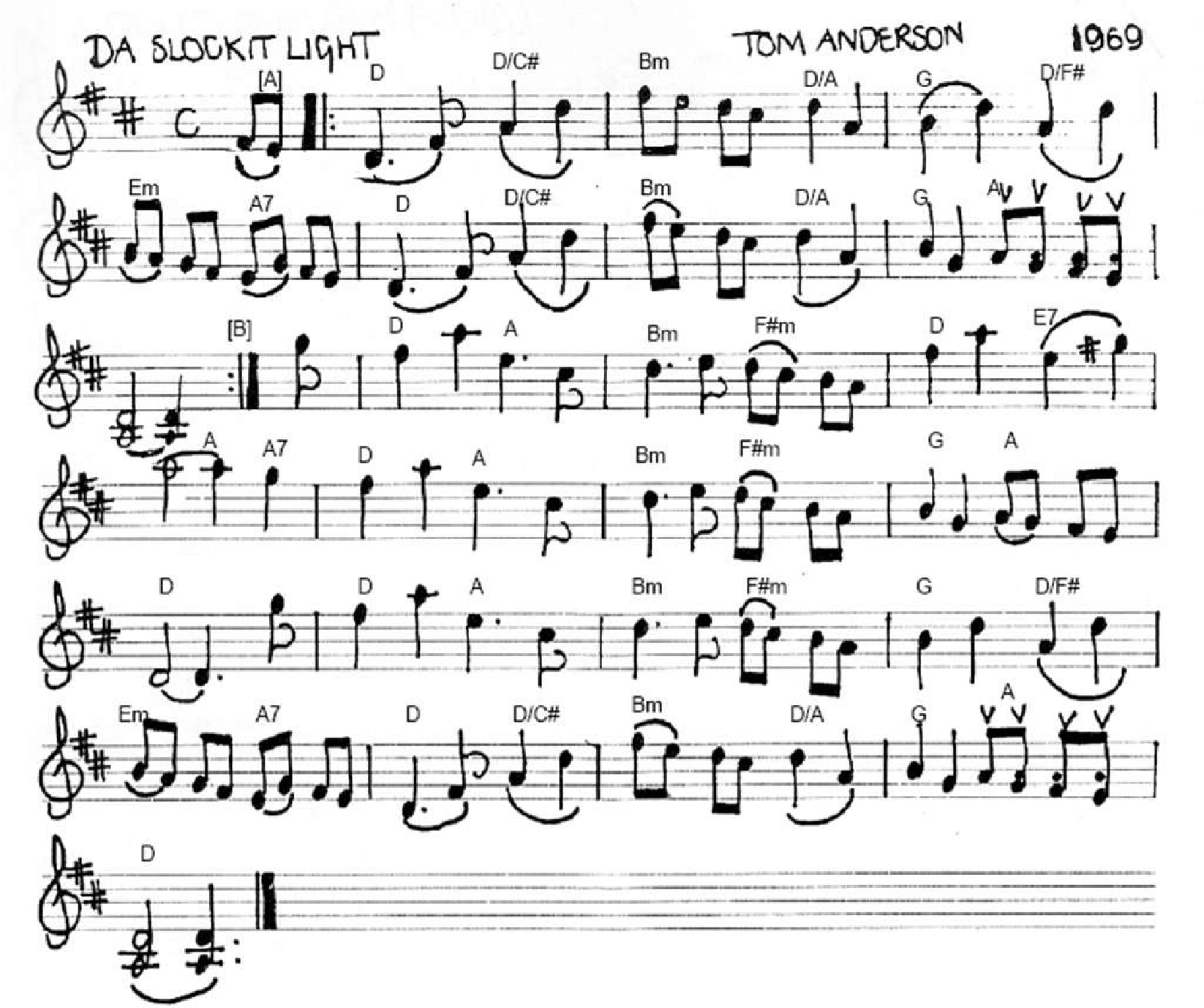 Da Slockit Light notation page 1