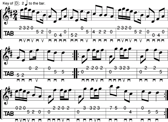 Denis Murphy's Polka notation page 1